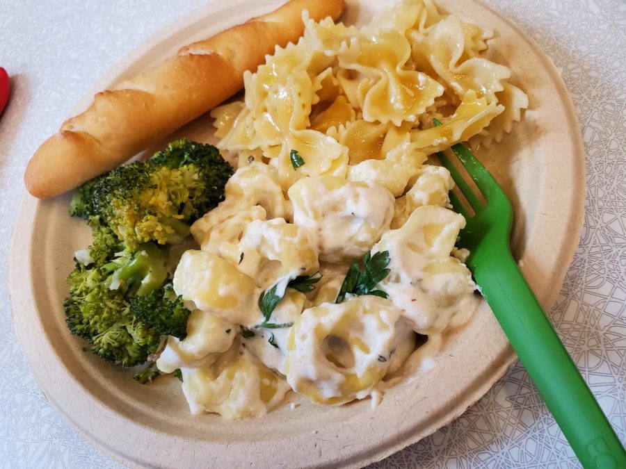 A plate of pasta from the Scarsdale High School cafeteria