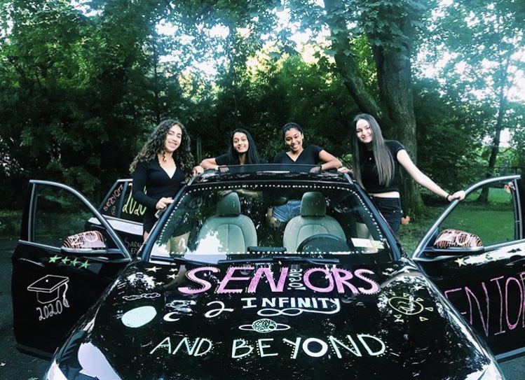Each year, many seniors paint their cars with bright doodles and phrases. Photo Credit: @daniellegoldman_
