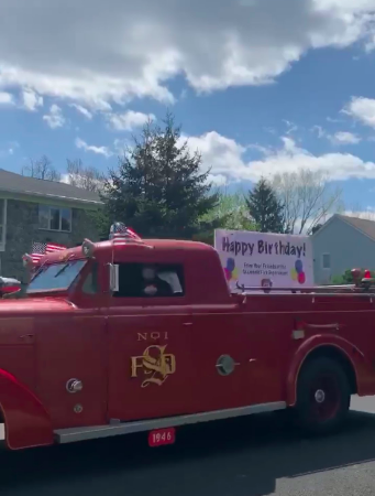 Scarsdale Fire Department helps children celebrate their birthdays in quarantine!