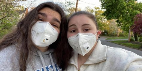 I went on a walk and enjoyed the nice weather with my older sister!