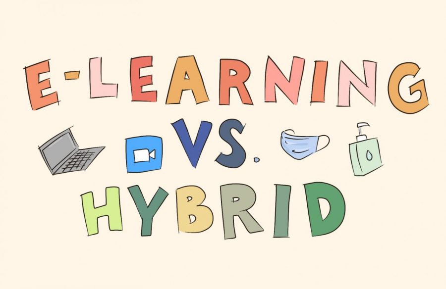 Teachers express their opinions on the merits and demerits of hybrid learning. 