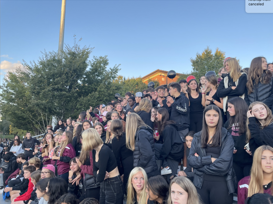 On Friday, the student section was packed with excited high schoolers as they waited for the game to begin.