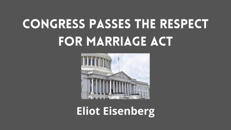 Today, the US House passed the Respect for Marriage Act.