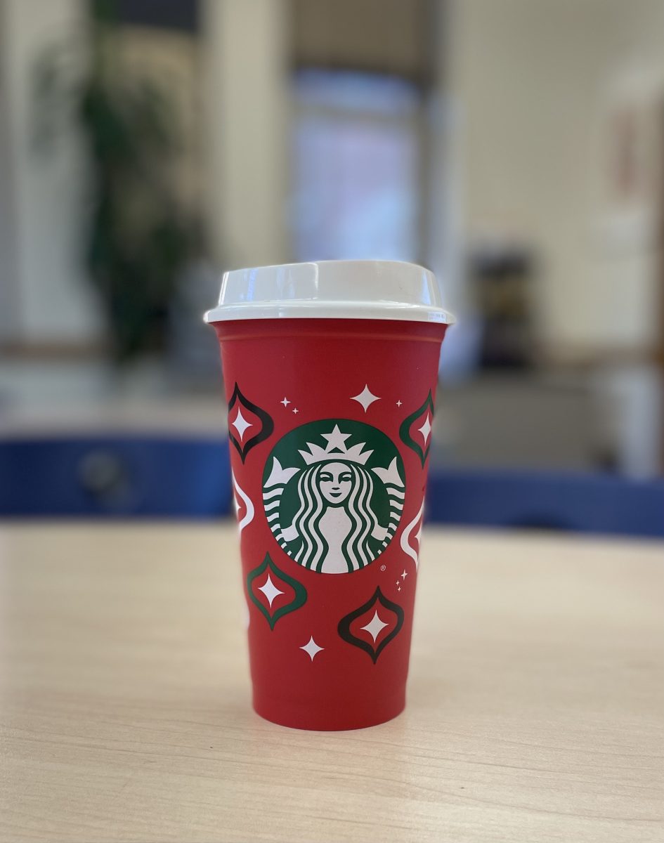The reusable cup given out by on Thursday by Starbucks for Red Cup Day.