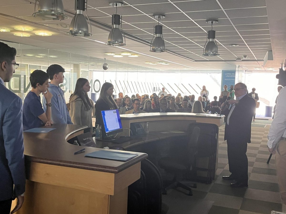 Scarsdale student panelists' discussion with Jerry Crisci's at LIU's Envisioning the Future conference.