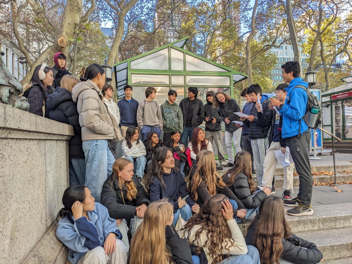 Students in the Midtown loop were able to visit Bryant Park