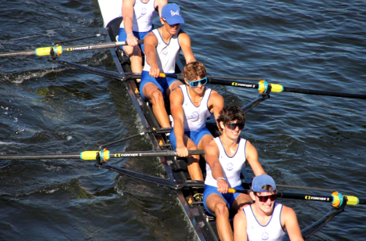 Alex Sharp (second from bottom) rowing under Pelham Community Rowing Association.