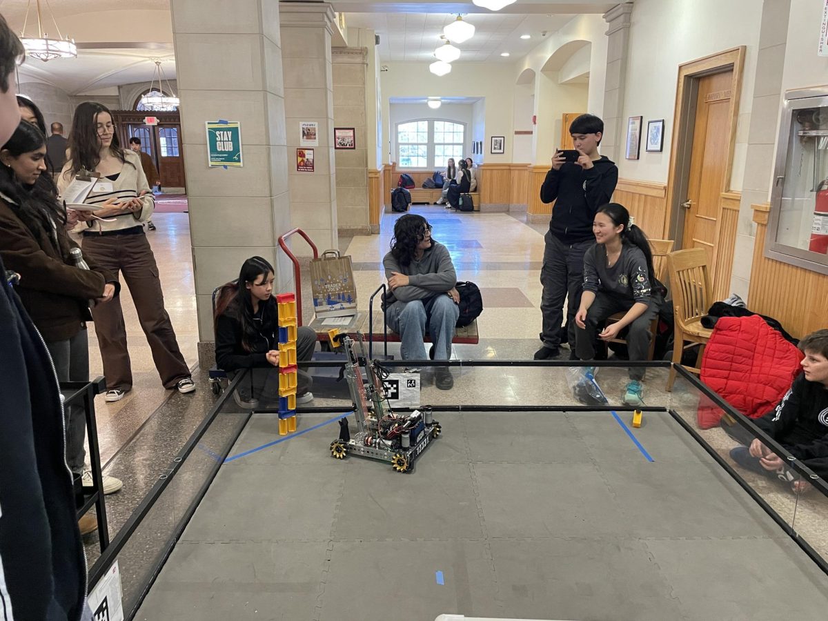 The Robotics club was one of the many vendors at Palette. In addition to selling 3D printed trinkets, they also brought their robot to show off its skills.