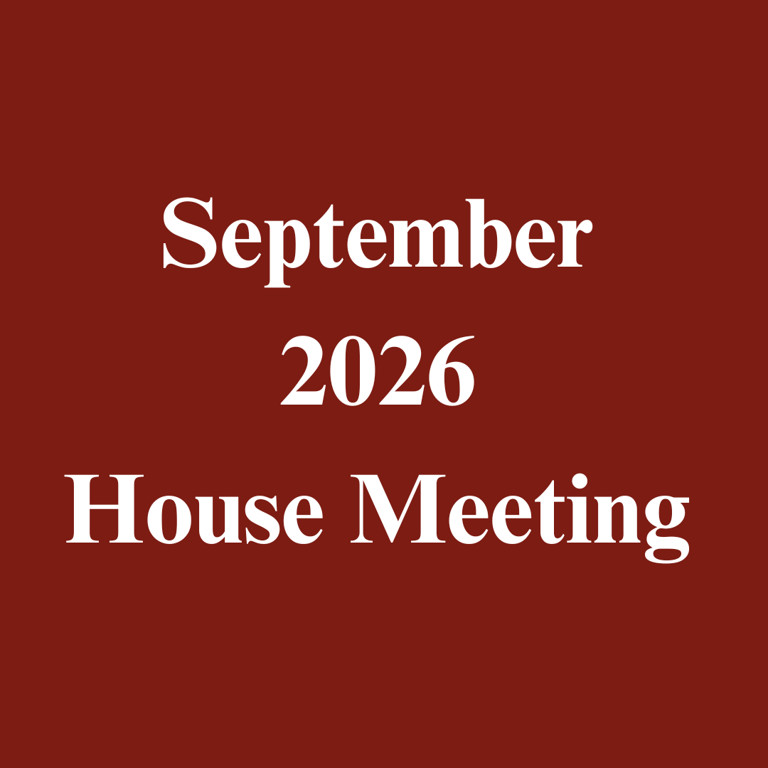 September 2026 House Meeting