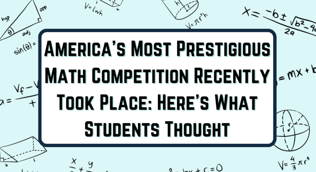 Inside America’s Most Prestigious Mathematics Competition: Here’s What SHS Students Thought